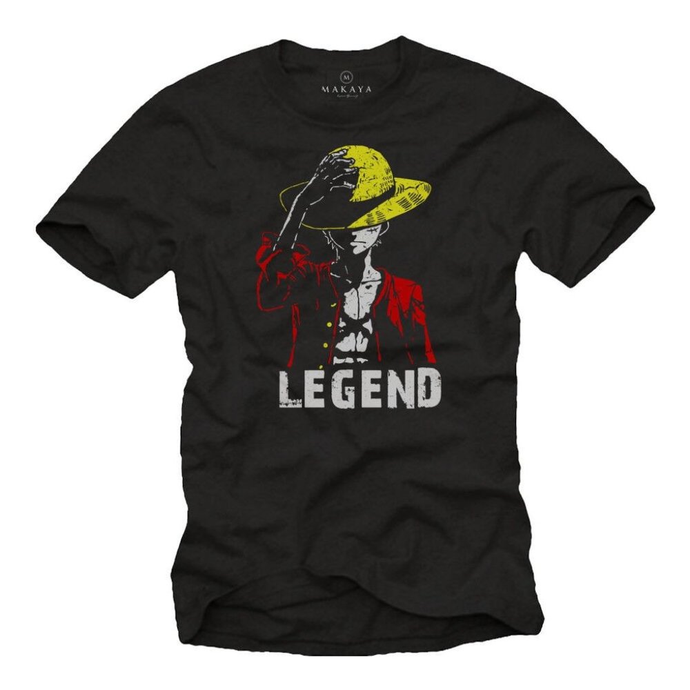 One Comic Piece Mens Legend Ruffy T-Shirt - Men's Manga Nerd Shirt